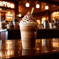 Frapuccino, ice blended coffee drink Royalty Free Stock Photo