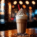 Frapuccino, ice blended coffee drink Royalty Free Stock Photo