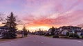 Beautiful Street view in the Residential Neighborhood Royalty Free Stock Photo