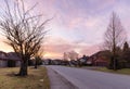 Beautiful Street view in the Residential Neighborhood Royalty Free Stock Photo