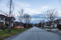 Fraser Heights, Surrey, Greater Vancouver, BC, Canada. Street view in the Residential Neighborhood Royalty Free Stock Photo