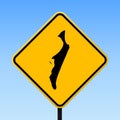 Fraser Island map on road sign.