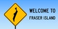 Fraser Island map on road sign.