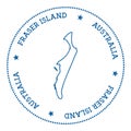 Fraser Island map sticker.