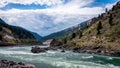 The Fraser River in the Fraser Canyon Royalty Free Stock Photo