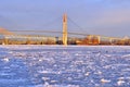 Fraser River full of floating ice