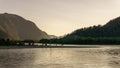 Fraser River near Hope Idyllic landscape with green forest in British Columbia Canada Royalty Free Stock Photo