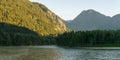 Fraser River near Hope Idyllic landscape with green forest in British Columbia Canada Royalty Free Stock Photo