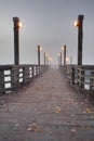 Fraser River Pier, Fog Royalty Free Stock Photo