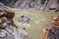 Fraser River at Xatsull Heritage Village in British Columbia Royalty Free Stock Photo