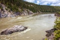 Fraser River at Xatsull Heritage Village in British Columbia Royalty Free Stock Photo