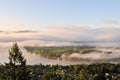 Fraser Valley at foggy sunrise Royalty Free Stock Photo