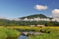 Fraser Valley at foggy sunrise Royalty Free Stock Photo