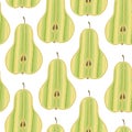 Frash pears modern beauty doodle seamless pattern