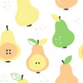 Frash pears modern beauty seamless pattern