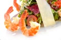 Frash salad with shrimp Royalty Free Stock Photo