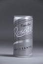 Fratellini Rosato, Frizzante, can of red wine, isolated Royalty Free Stock Photo