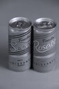 Fratellini Secco and Rosato, Frizzante, cans of white and red wine, isolated Royalty Free Stock Photo