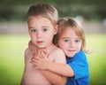 Fraternal Twins Love Royalty Free Stock Photo