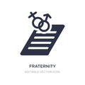 fraternity icon on white background. Simple element illustration from Education concept Royalty Free Stock Photo