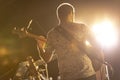 Guitarist Silhouette in Night Concert