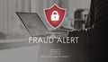 Fraud Alert Caution Defend Guard Notify Protect Concept Royalty Free Stock Photo