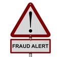 Fraud Alert Caution Sign