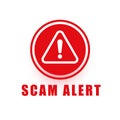 fraud alert warning background for information security Royalty Free Stock Photo