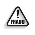 fraud alert warning background protect your email or crypto data Royalty Free Stock Photo