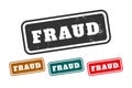 fraud alert warning labels for your internet security Royalty Free Stock Photo