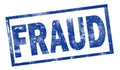 Fraud in blue ink stamp Royalty Free Stock Photo