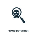 Fraud Detection icon. Monochrome style design from fintech icon collection. UI and UX. Pixel perfect fraud detection icon. For web