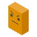 Fraud face pack icon isometric vector. Hacker mask