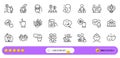 Fraud, Freezing click and Veins line icons for web app. Pictogram icon. Line icons. Vector