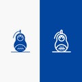 Fraud, Grenade, Matrioshka, Peace, Russia Line and Glyph Solid icon Blue banner Line and Glyph Solid icon Blue banner