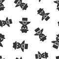 Fraud hacker icon in flat style. Spy vector illustration on isolated background. Cyber defend seamless pattern background business