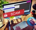 Fraud Hacking Spam Scam Phising Concept Royalty Free Stock Photo