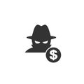 Fraud icon in simple design. Vector illustration