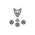 fraud icon vector from detecting fake news concept. Thin line illustration of fraud editable stroke. fraud linear sign for use on