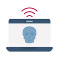 Fraud internet Flat Vector icon which can easily modify or edit