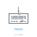 Fraud line flat icon ver 1