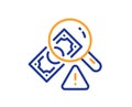Fraud line icon. Money crime sign. Vector