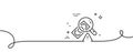 Fraud line icon. Money crime sign. Continuous line with curl. Vector