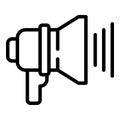 Fraud megaphone icon outline vector. Stop secure Royalty Free Stock Photo