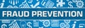 Fraud Prevention Business Symbols Texture Blue Horizontal