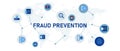 Fraud prevention security protection biometric login icon set