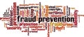 Fraud prevention word cloud Royalty Free Stock Photo