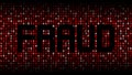 Fraud text on hex code illustration Royalty Free Stock Photo