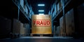 Fraud, warehouse, supply chain, box, alert Fraud alert box warehouse supply chain system