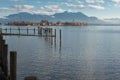 Fraueninsel in Lake Chiemsee during sunset Royalty Free Stock Photo